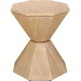 Muska Side End Table in Brushed Sand Beige